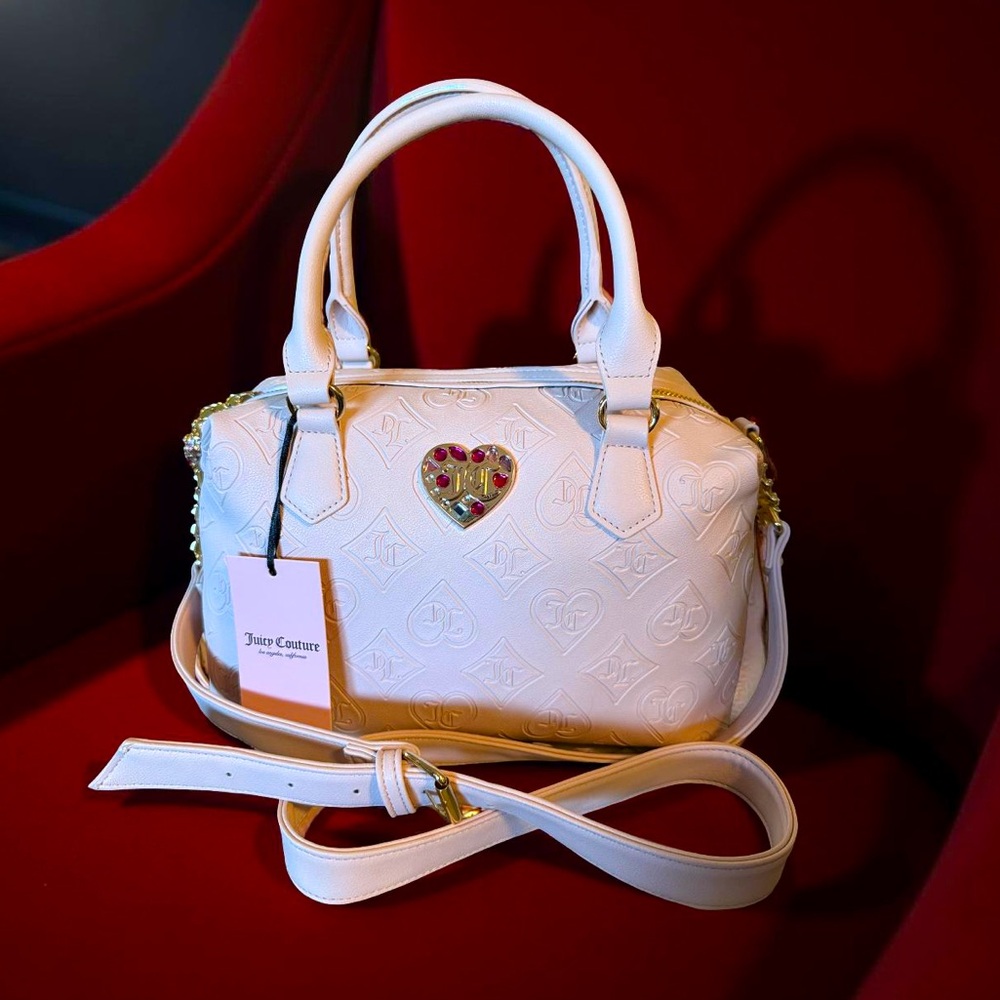 Juicy Couture NWT Blush Pink Satchel Crossbody Stunning Gold Hardware (P137)